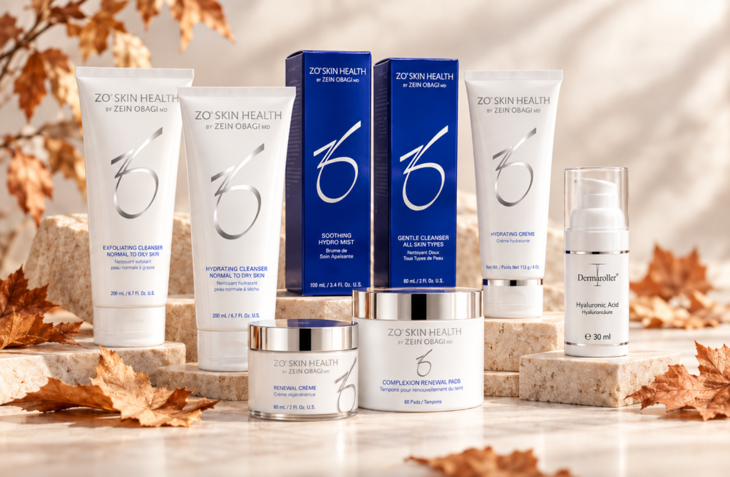 ZO Skin Health products for a fall skincare routine at La Peau Skin Lab in North Vancouver